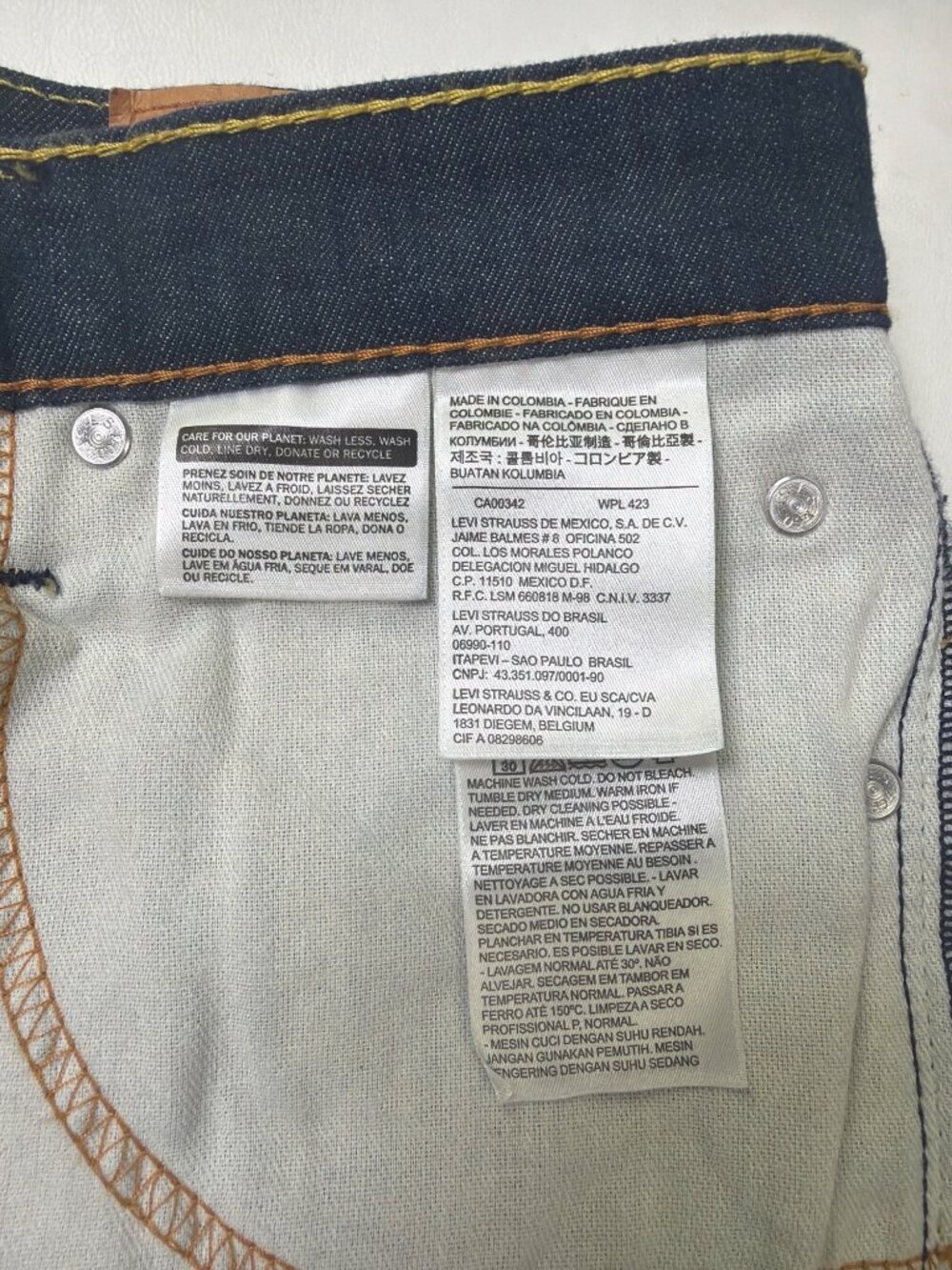 Levi's 511 Slim Fit Men's Jeans W32 L32 Dark Wash Stretch Denim 04511-0408 - Picture 10 of 11